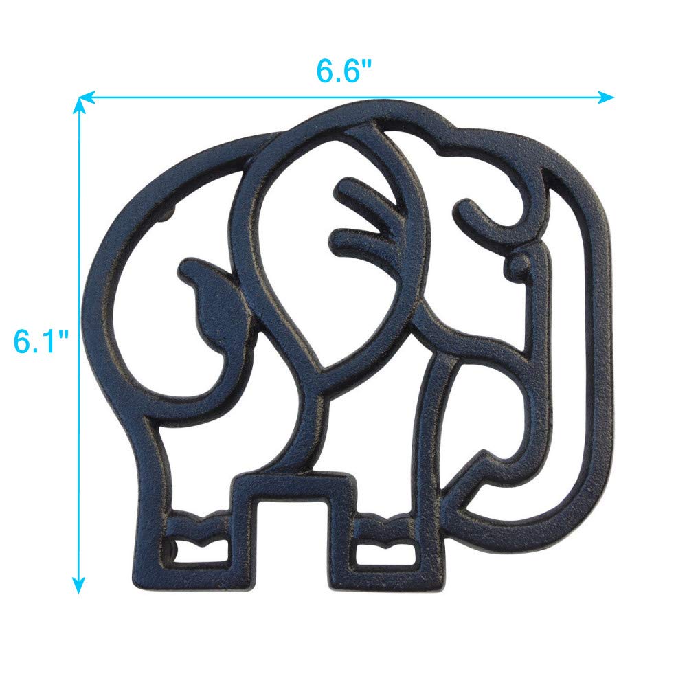 Cara's Casa elefante para ollas calientes ofrece soporte estable para utensilios