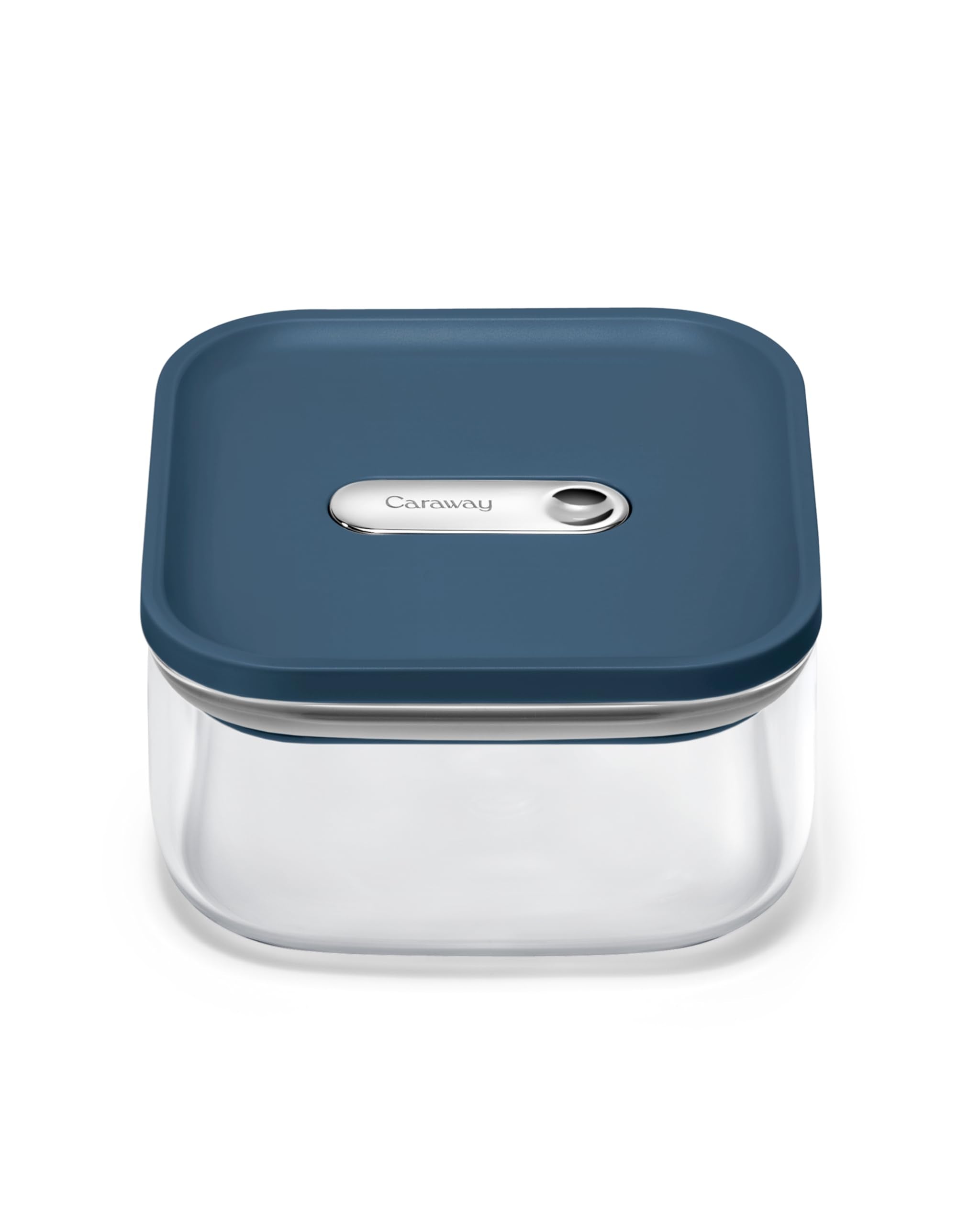 Caraway contenedor vidrio 1qt con tapa hermética navy para frescura