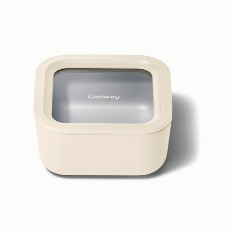Caraway contenedor de vidrio de 4.4 tazas con tapa de cristal para mantener la frescura