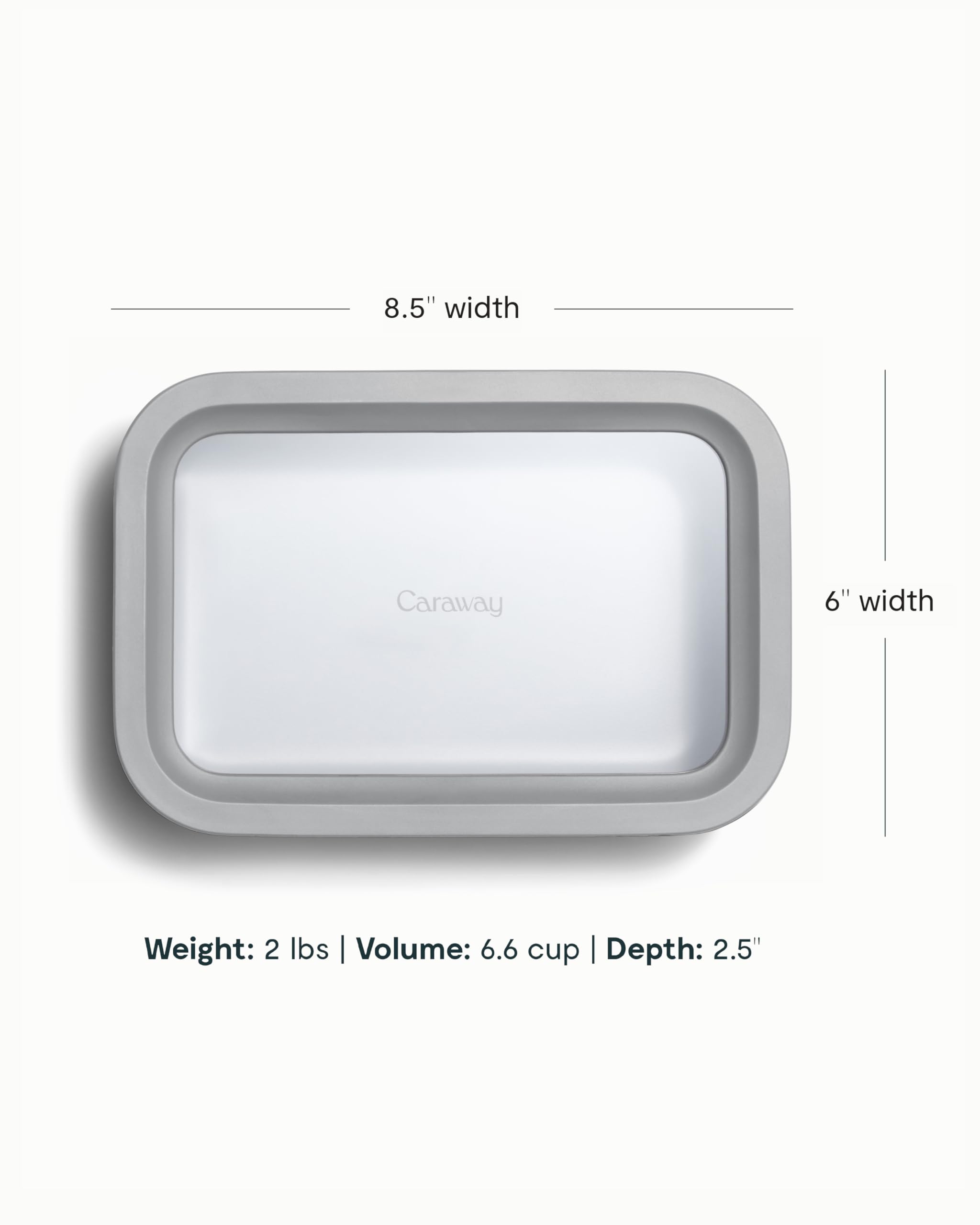 Caraway contenedor vidrio transparente con diseño moderno para cocina