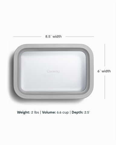 Caraway contenedor vidrio transparente con diseño moderno para cocina