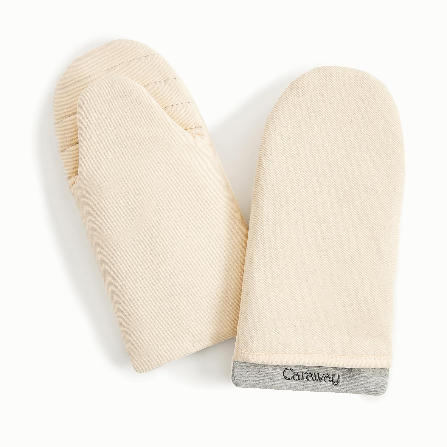 Caraway manoplas horno crema doble capa: agarre firme para utensilios calientes.