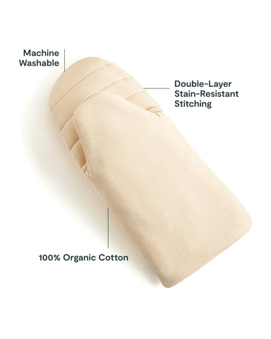 Caraway manoplas horno crema ergonómicas: agarre cómodo para sartenes pesadas.