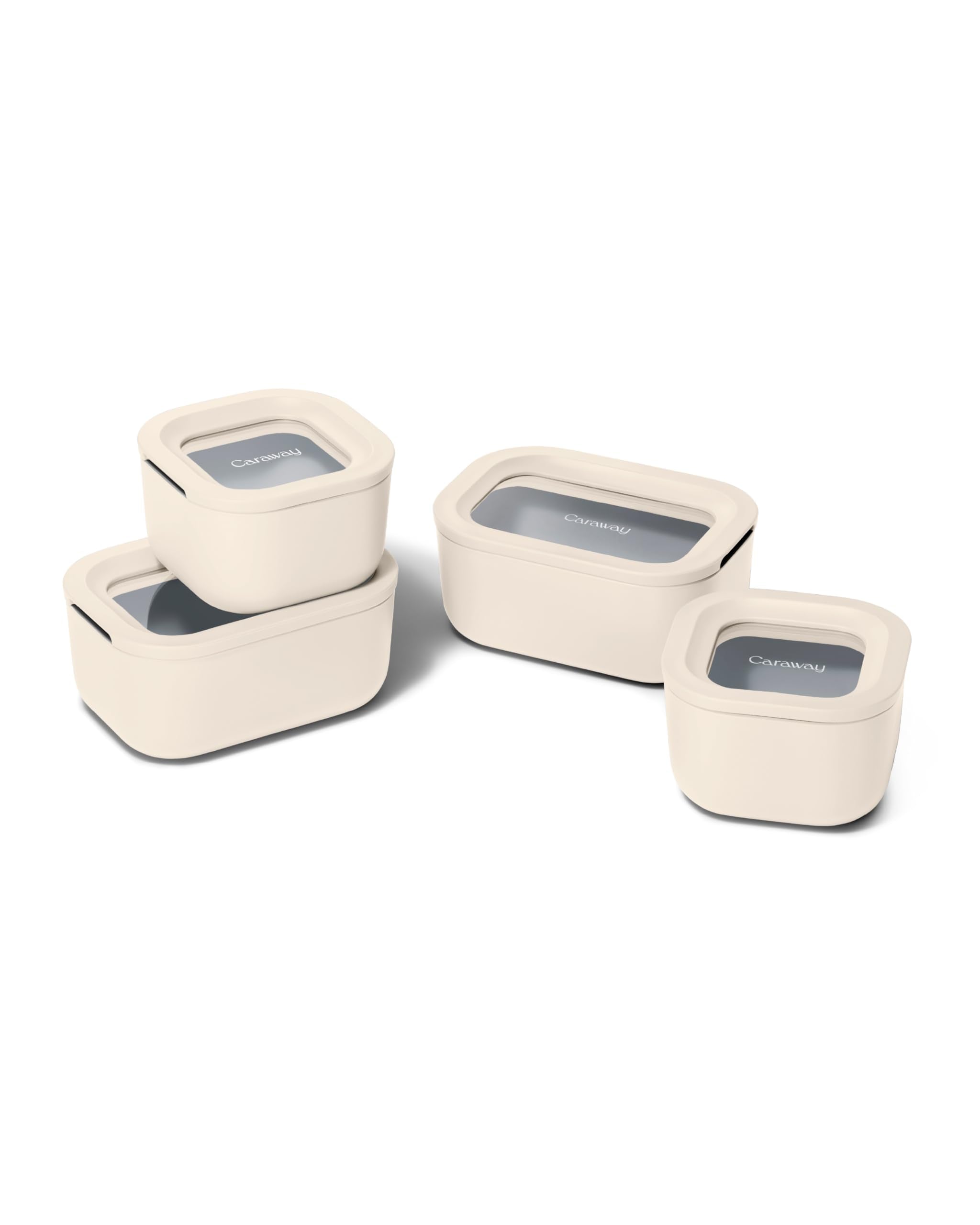 Caraway mini 9 piezas en vidrio ceramico crema para porciones.