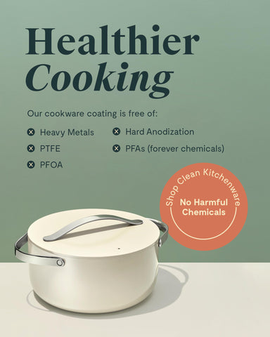 Caraway Olla negra de diseño elegante para servir y cocinar.