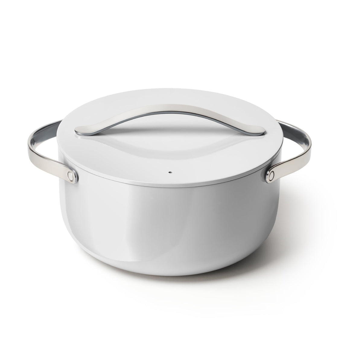 Caraway olla cerámica 6.5qt con tapa de vidrio, facilita el control visual de la cocción.