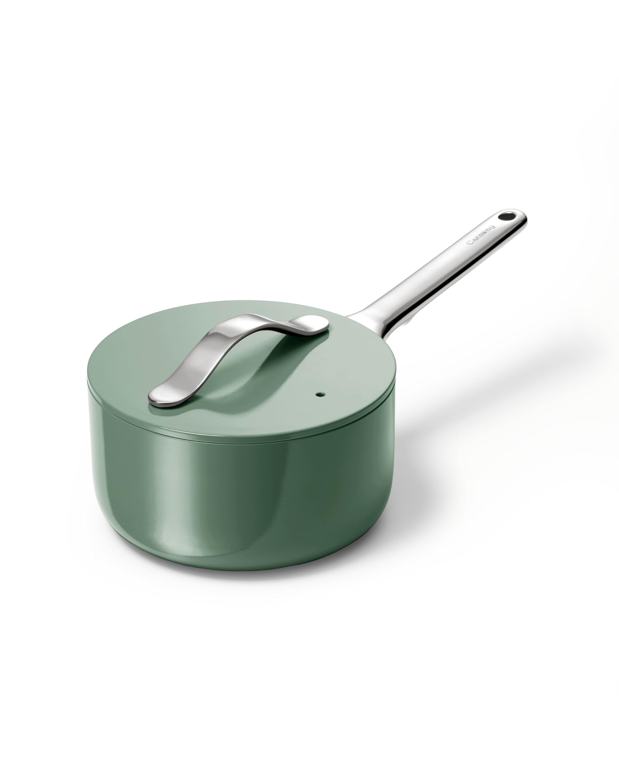 Caraway Sartén para salsa de 1,75 qt con tapa, cocina rápida y uniforme.