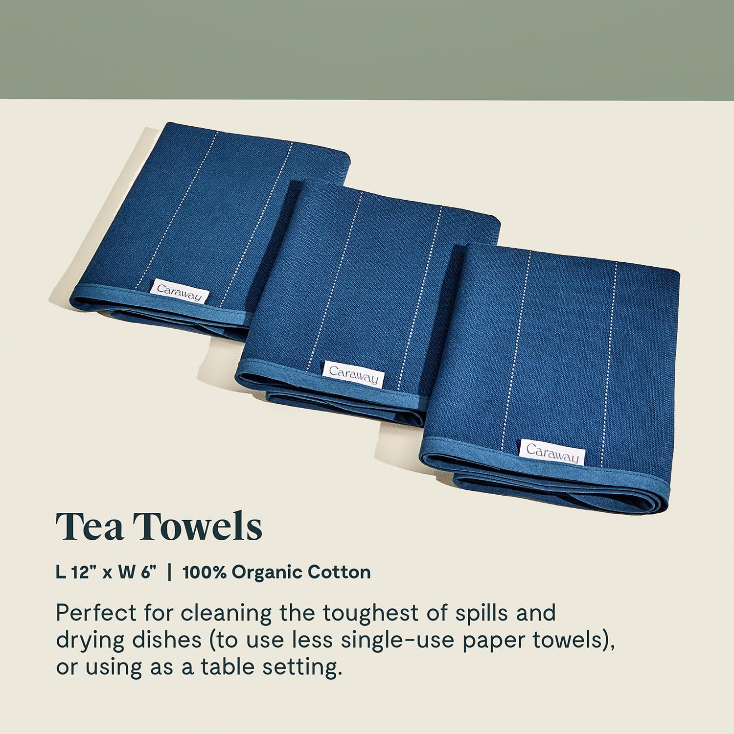 Toallas Caraway de cocina: absorbentes y libres de pelusa para manos y superficies.