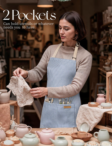 Cardkiss delantal cocina cobertura amplia para proteger la ropa al cocinar