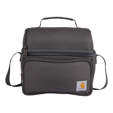 Carhartt lonchera doble compartimento, vista frontal, mantiene comidas organizadas