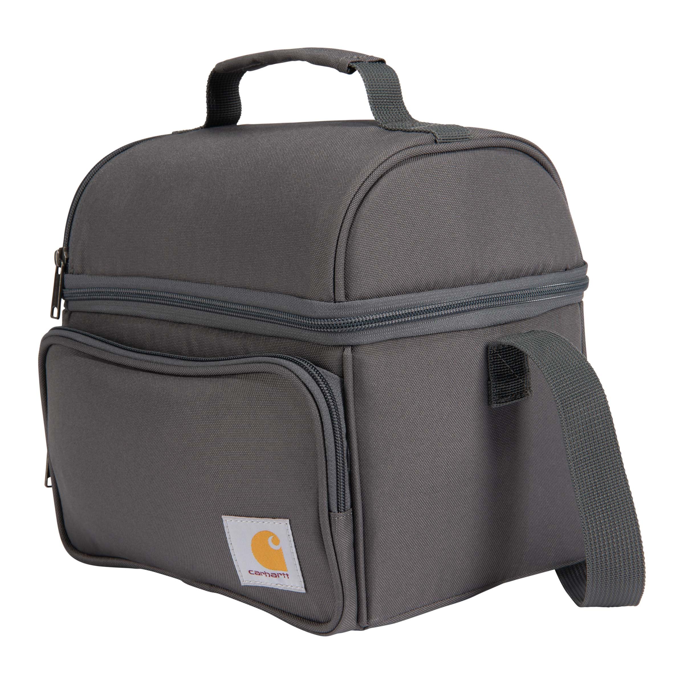 Carhartt lonchera doble, vista lateral, resistente para sitios de trabajo