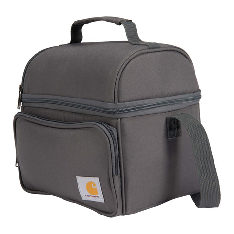 Carhartt lonchera doble, vista lateral, resistente para sitios de trabajo