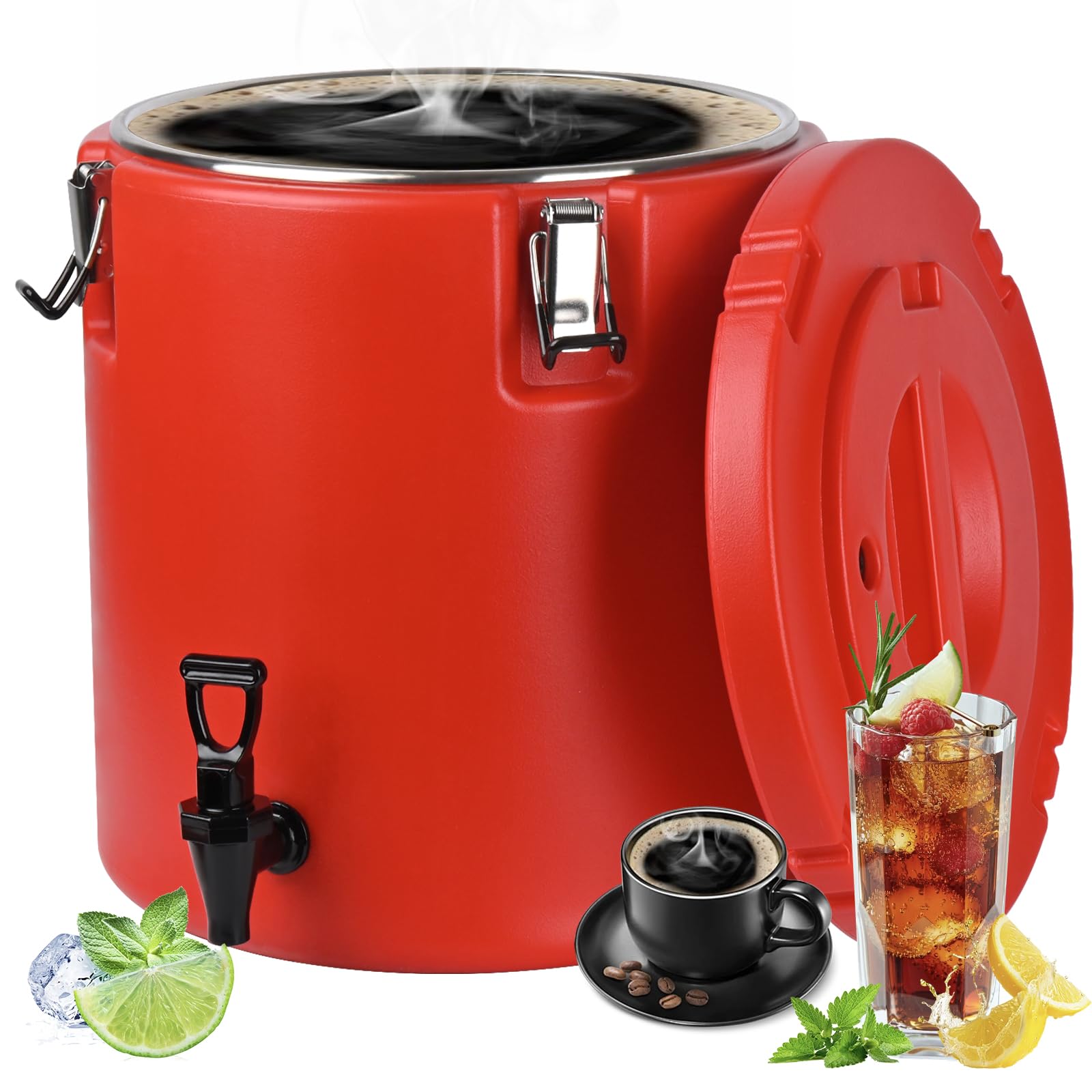 Carivia dispensador 8 galones con interior de acero 304 mantiene bebidas neutras.