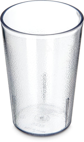 Vaso Carlisle FoodService Products 8 oz, apilable y claro, ideal para almacenamiento eficiente.