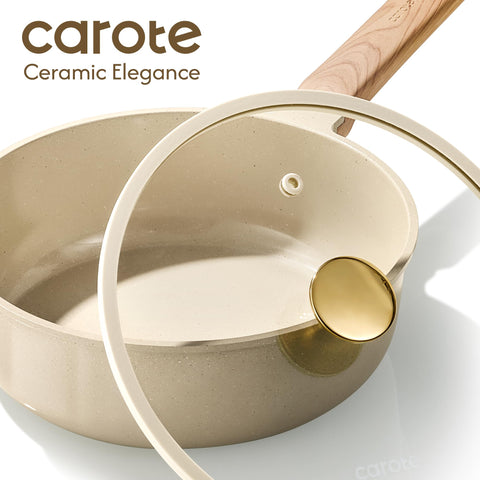 CAROTE sartén 4qt para saltear con tapa y dorado uniforme