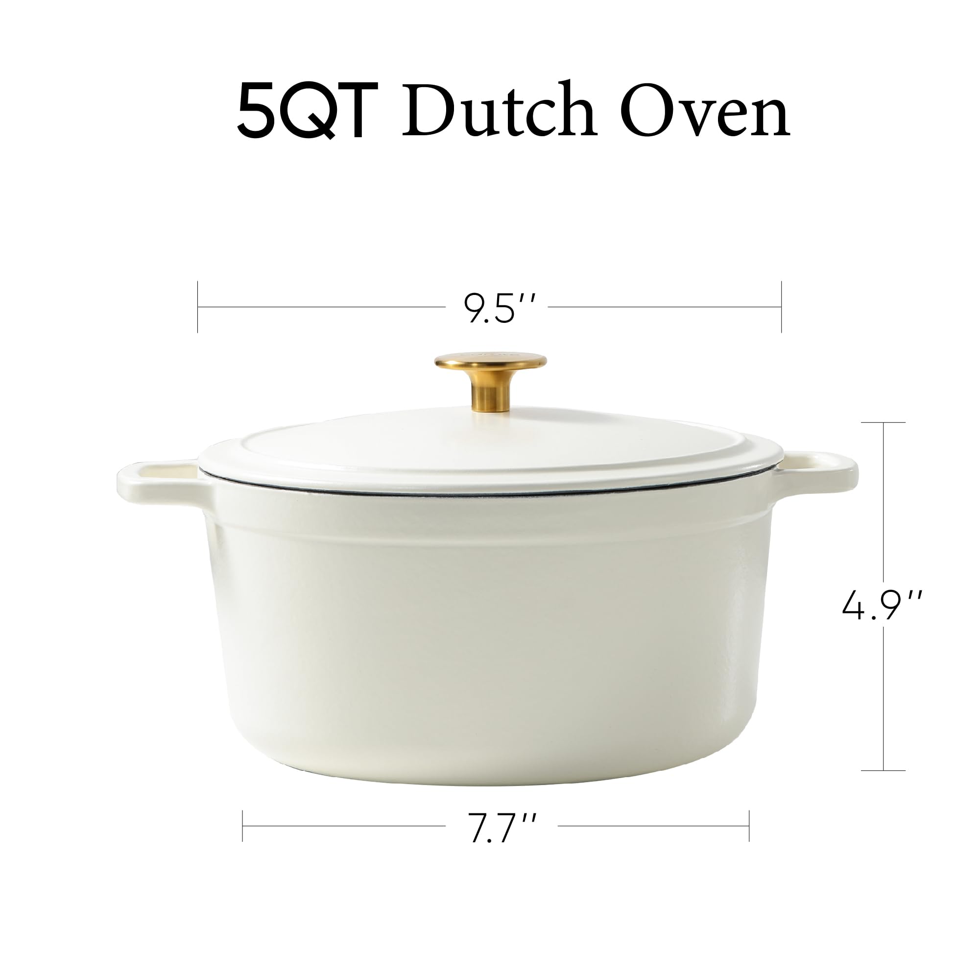 CAROTE 5QT olla esmaltada con dos mangos: manejo seguro y cómodo.