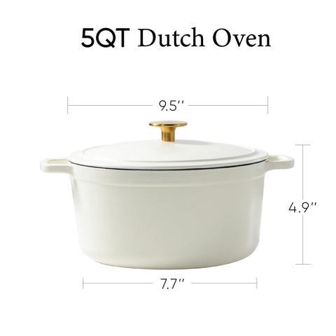 CAROTE 5QT olla esmaltada con dos mangos: manejo seguro y cómodo.