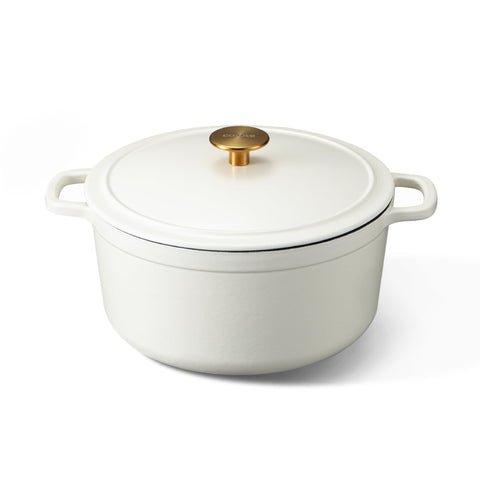 CAROTE 5QT olla de hierro esmaltado con tapa: cocción uniforme para guisos.