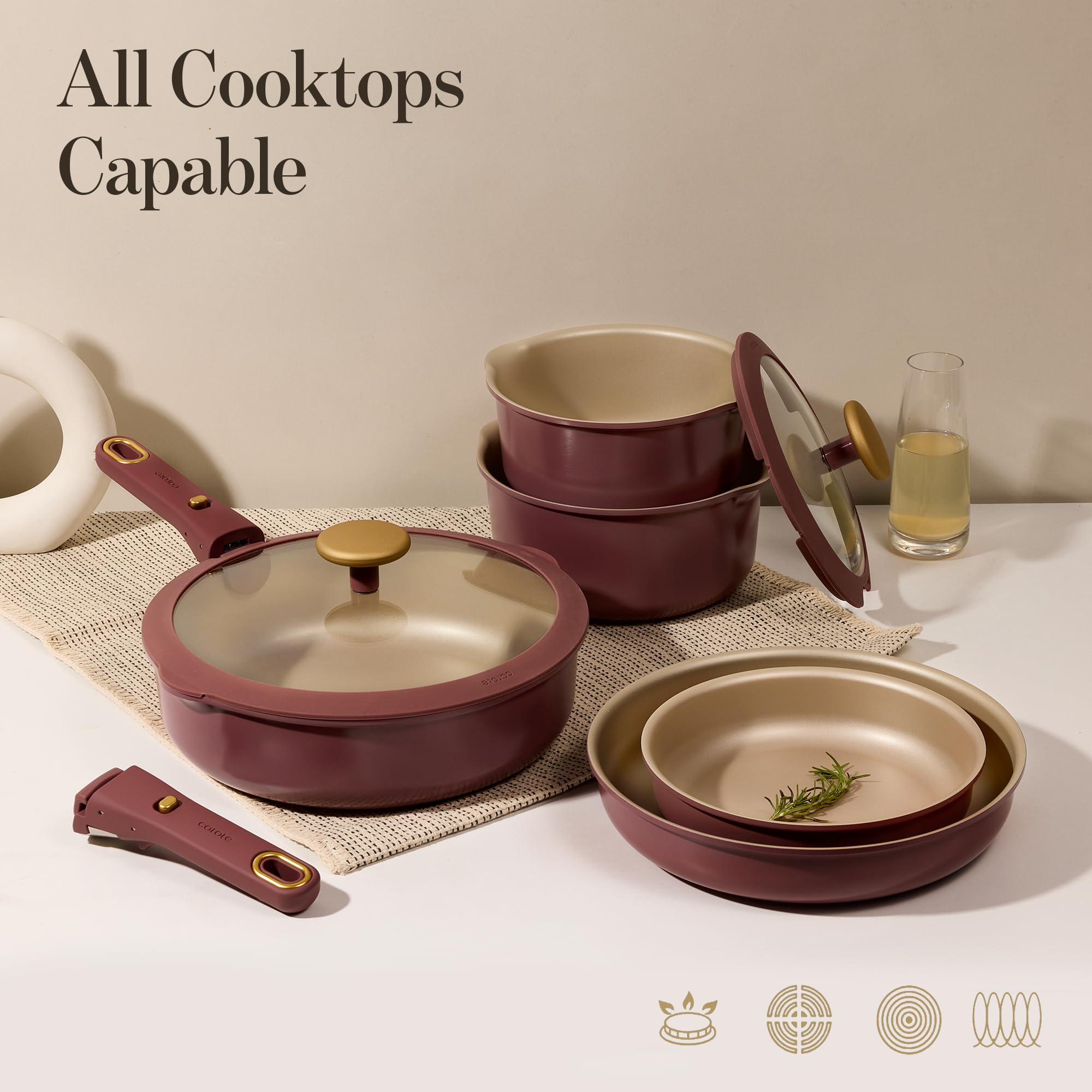 CAROTE accesorios de silicona y espátula incluidos para cocinar y servir.