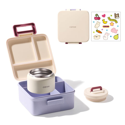 CAROTE bento infantil con compartimentos para meriendas escolares.