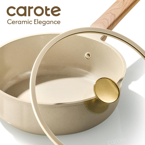 CAROTE cazo de 2 cuartos con tapa para guisos y caldos sabrosos