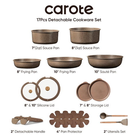 CAROTE cazo de 2 cuartos desmontable para hervir y remezclar con facilidad.