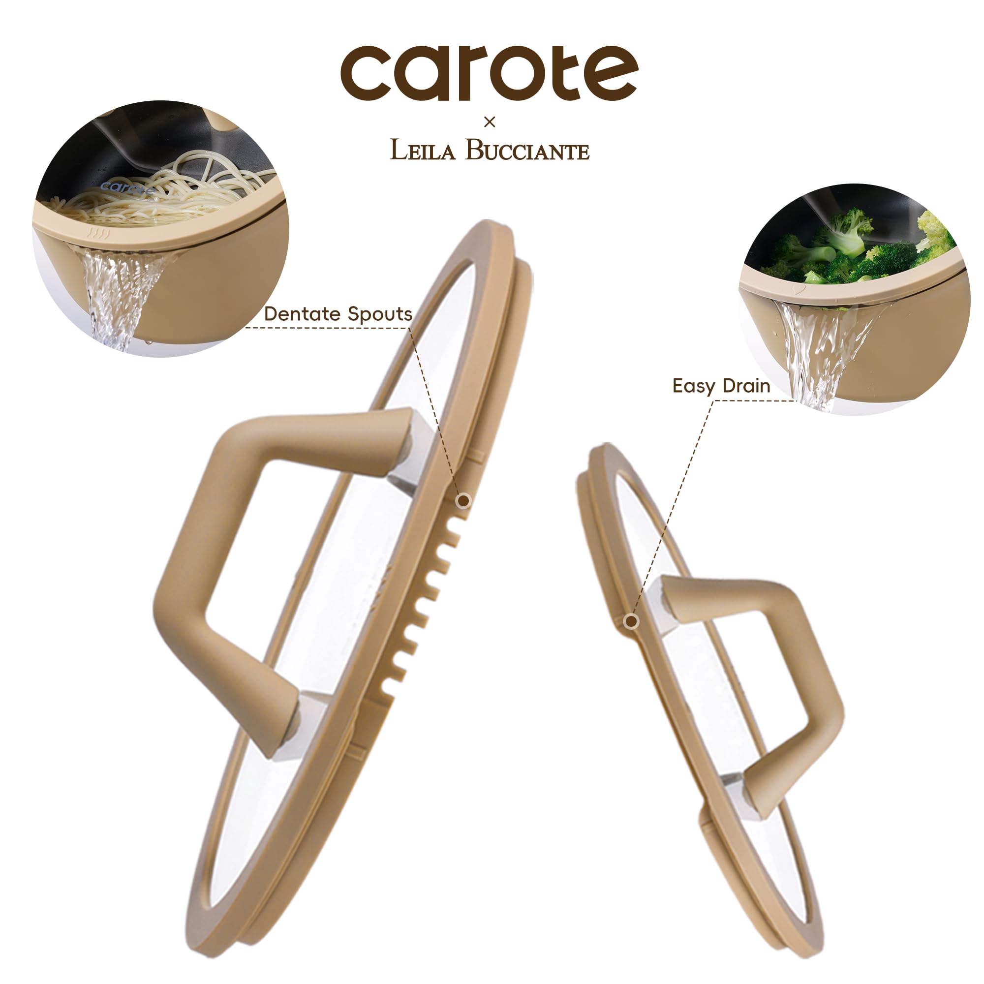 CAROTE sartén 11 pulgadas para hervir y saltear con eficiencia