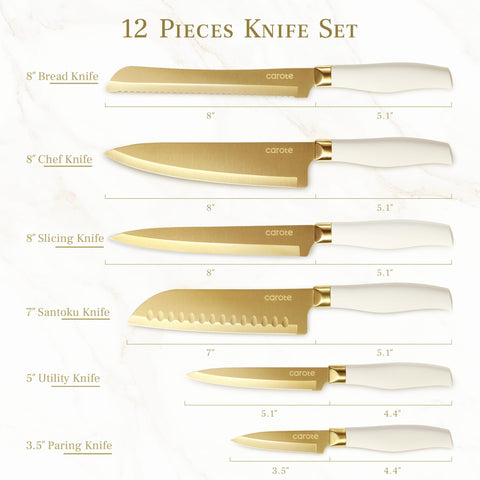 Cuchillo CAROTE chef 8 pulgadas para cortes uniformes