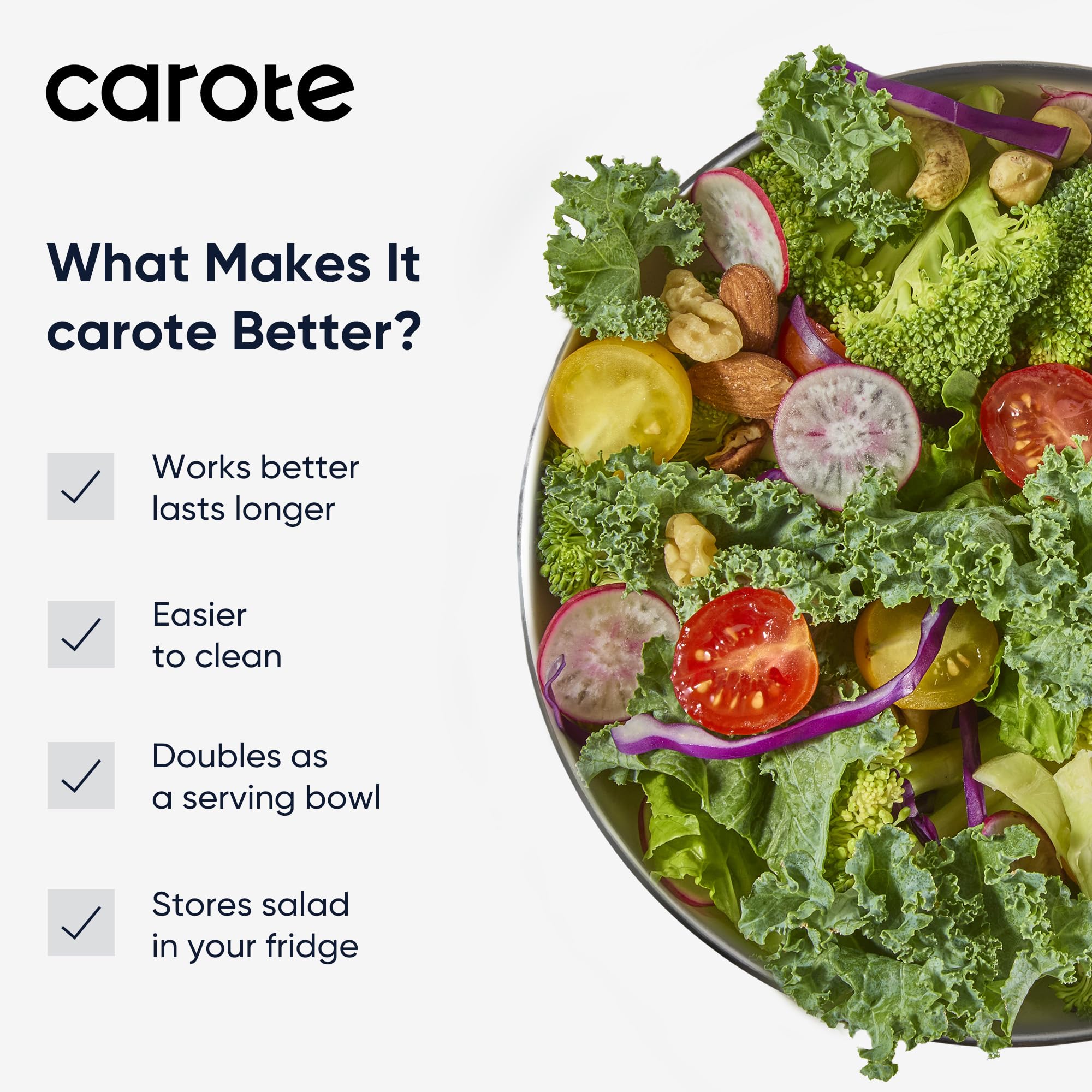 CAROTE cuenco multifuncional que sirve como ensaladera.