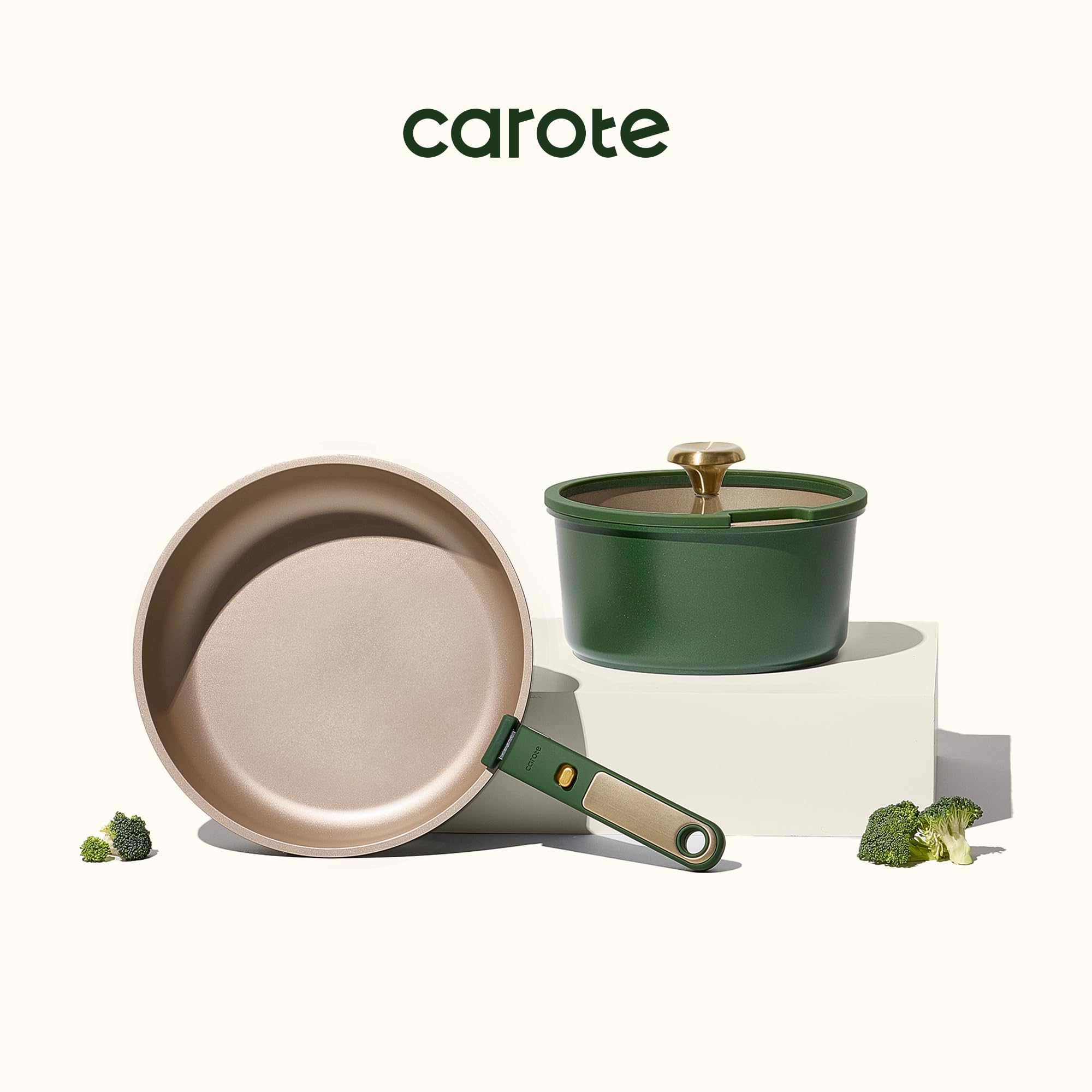 CAROTE Green&Gold juego de ollas y sartenes para todo tipo de platos.