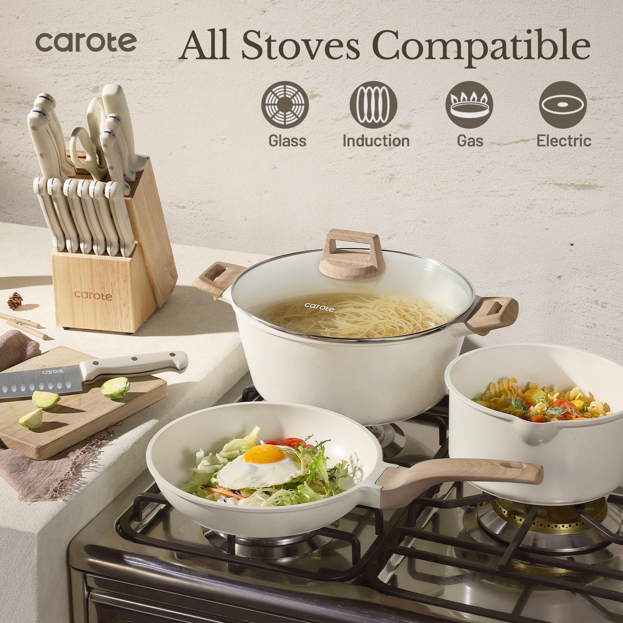 CAROTE ICE olla 6,5qt con tapa para grandes porciones.