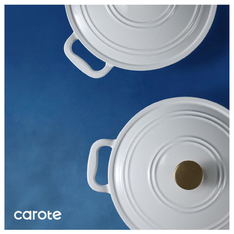 Interior de la olla CAROTE con diseño de condensación para conservar sabores.