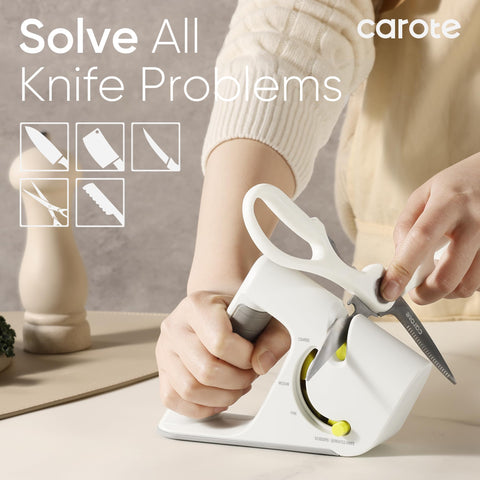 CAROTE mango ergonómico, agarre cómodo para un afilado controlado.