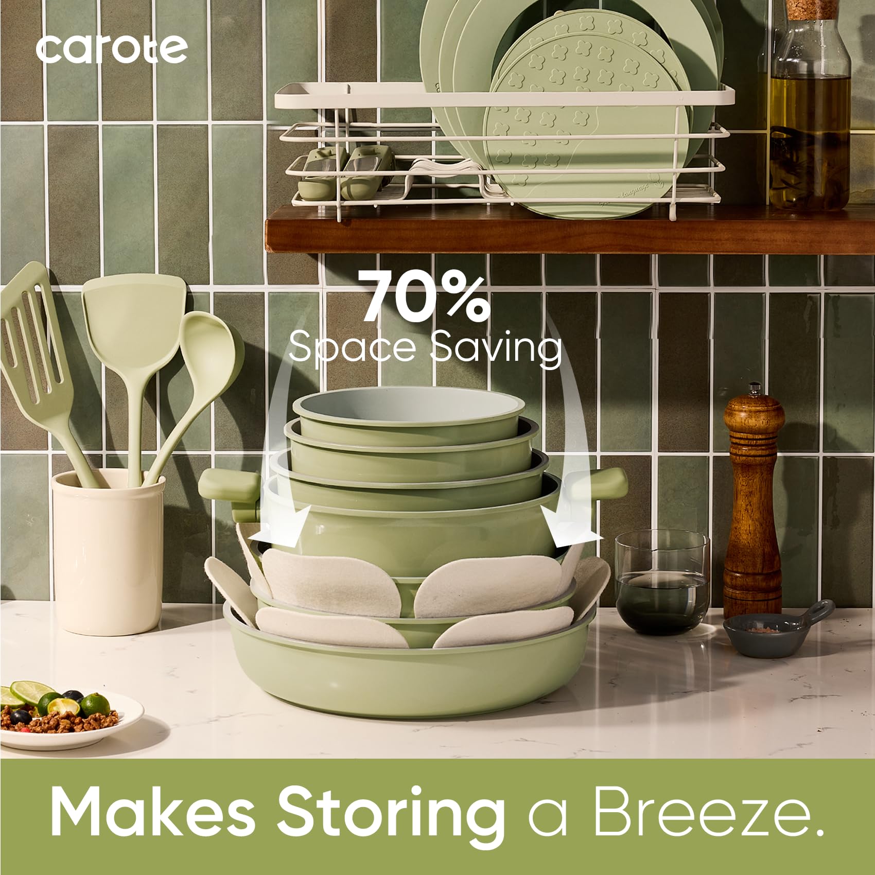 CAROTE olla 1.5 qt y 3 qt, cocción rápida para guisos diarios