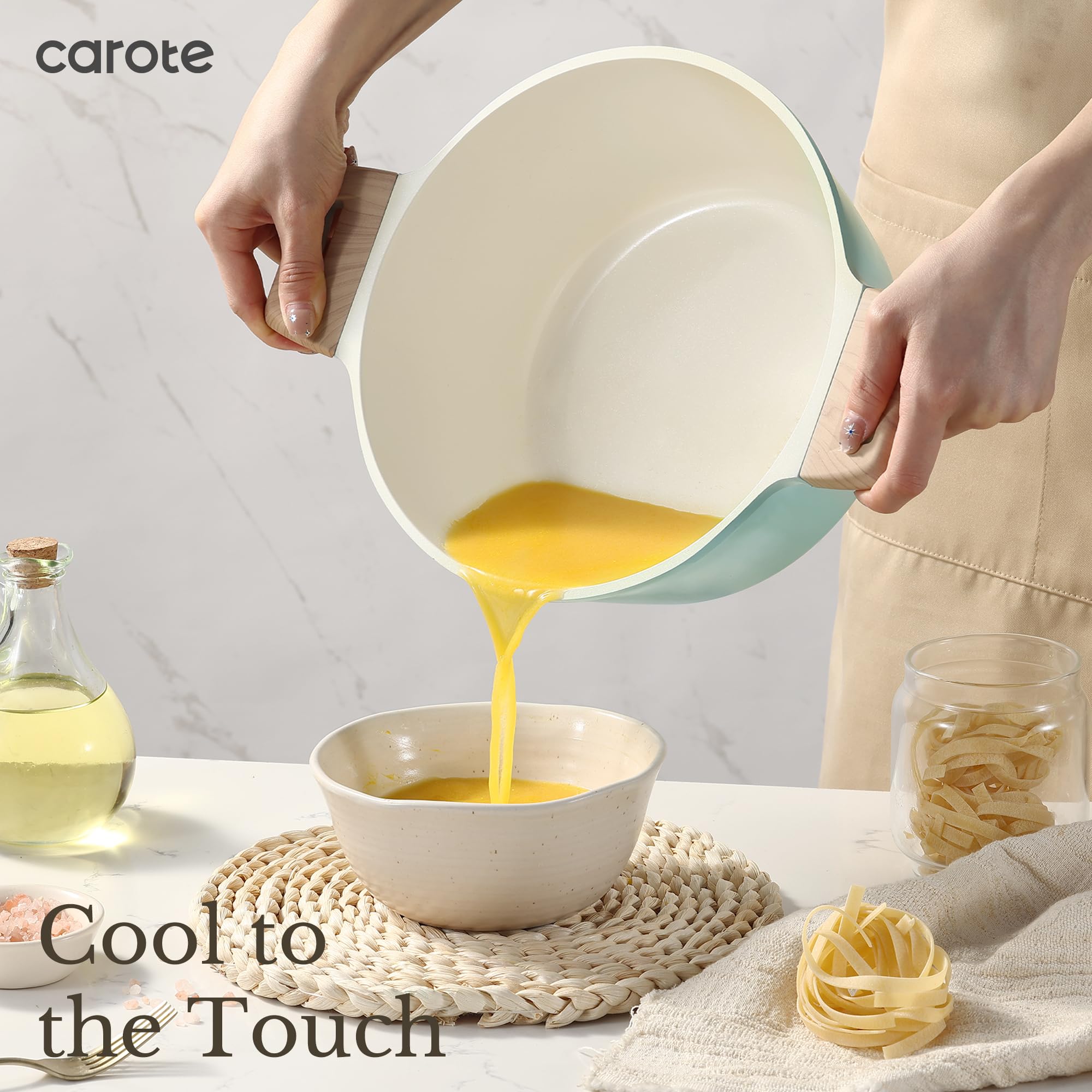 CAROTE olla de 2,5 qt con tapa para guisos ligeros.