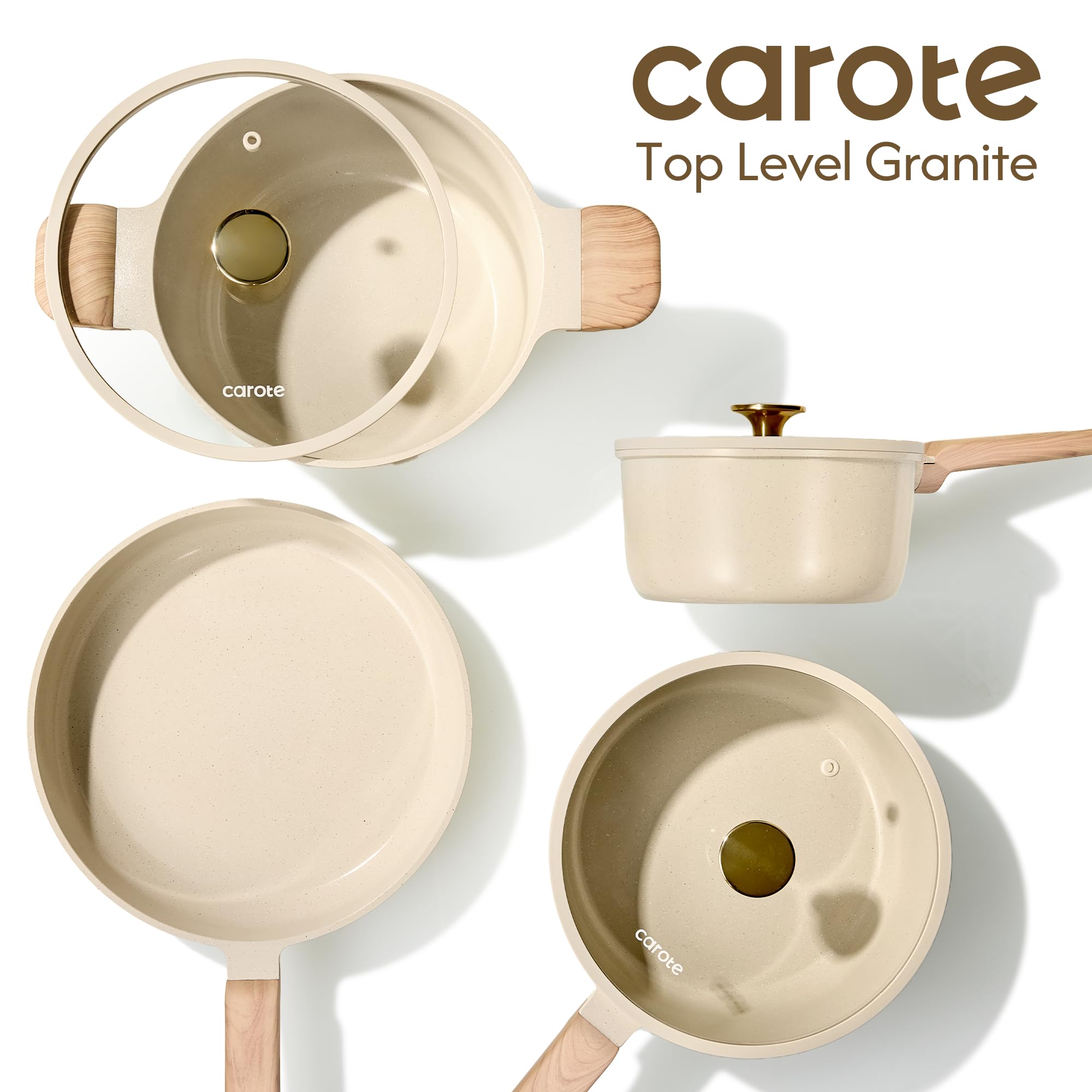CAROTE olla de 5 cuartos con tapa para cocinar a fuego medio