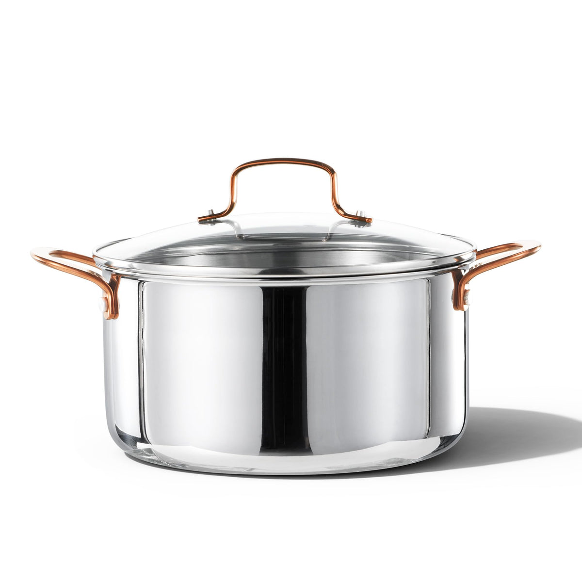 CAROTE olla 6qt exterior brillante ideal para hervir caldos de forma uniforme