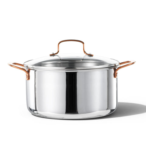 CAROTE olla 6qt exterior brillante ideal para hervir caldos de forma uniforme