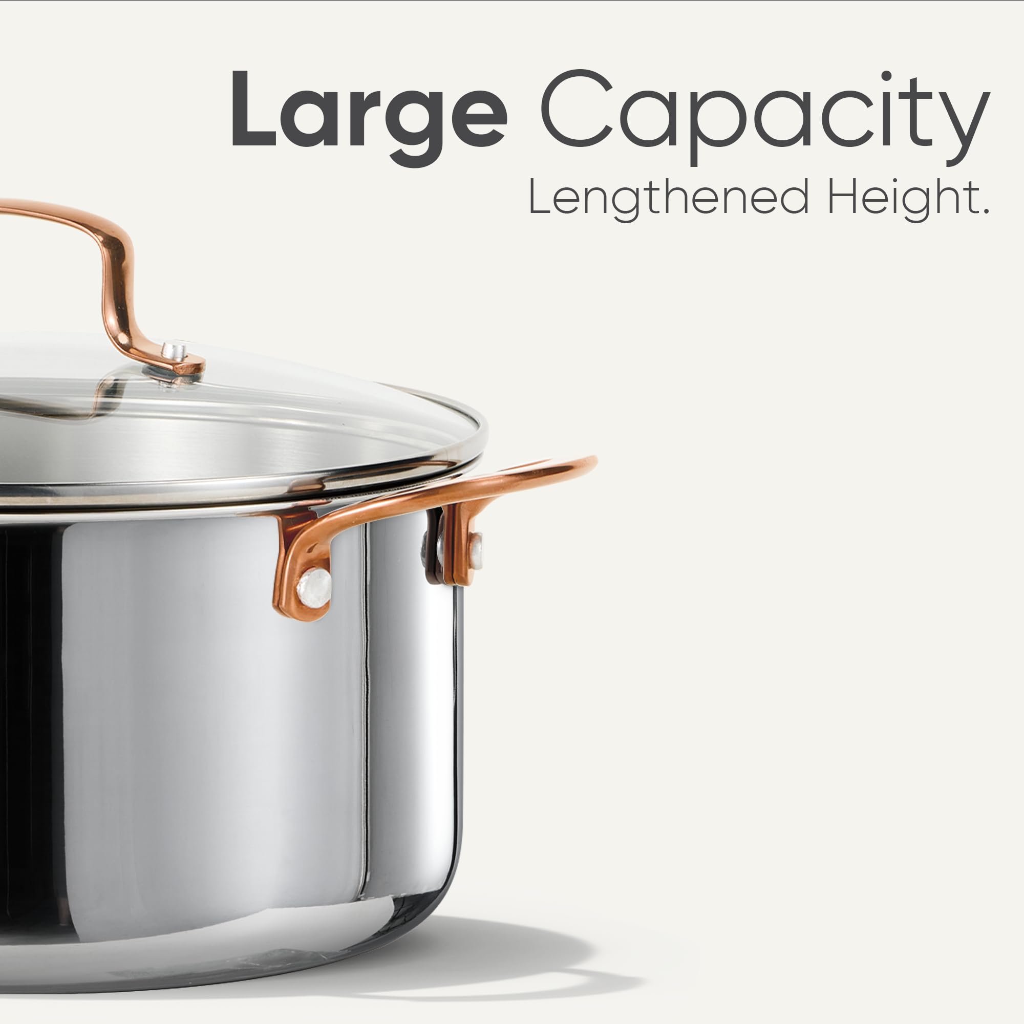 CAROTE olla 6qt tres-capas tapa con cierre hermético mantiene humedad y sabor