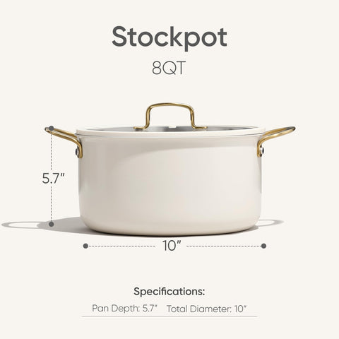 CAROTE olla 8QT con tapa de vidrio para observar la cocción