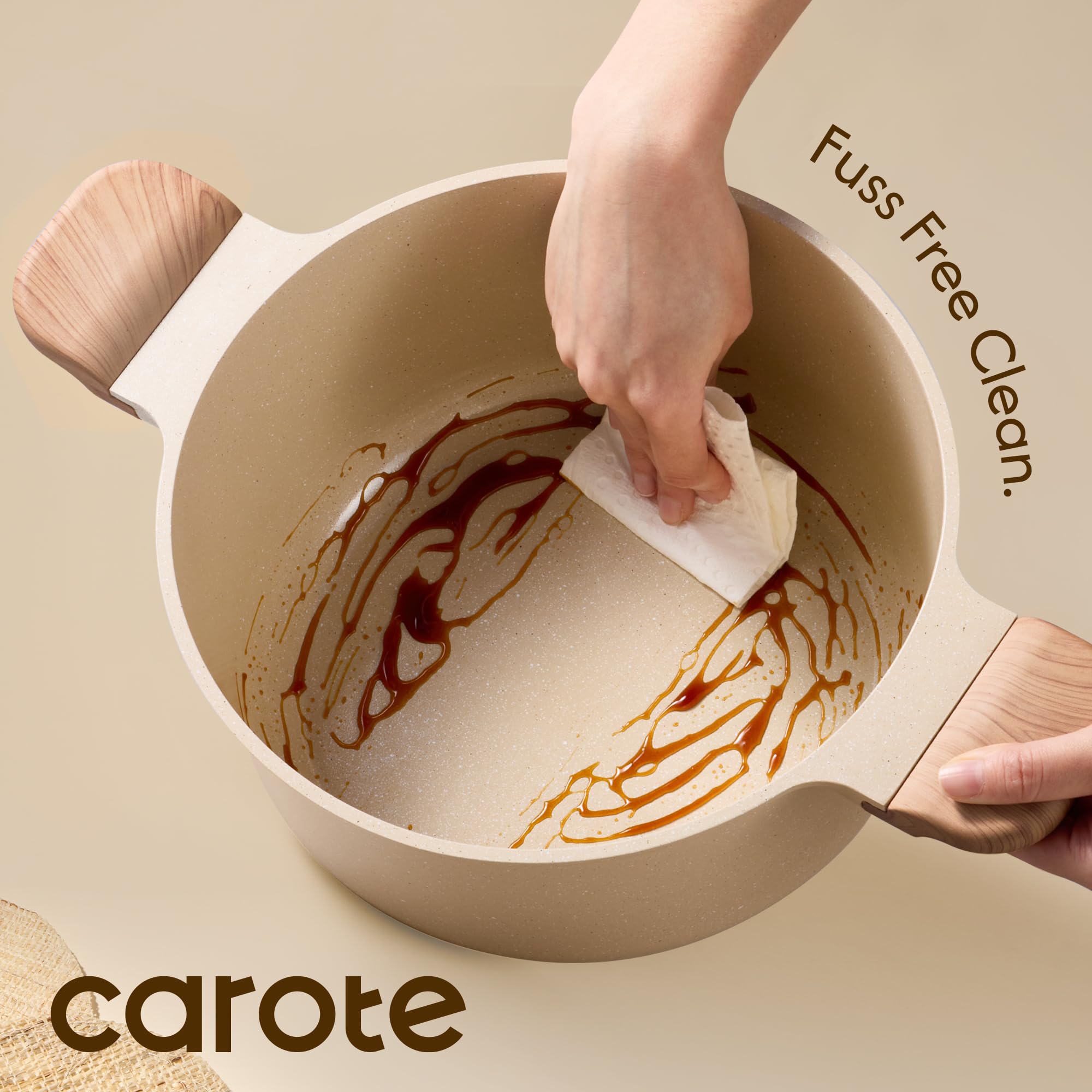 CAROTE Olla con calentamiento rápido e uniforme para platos sabrosos.