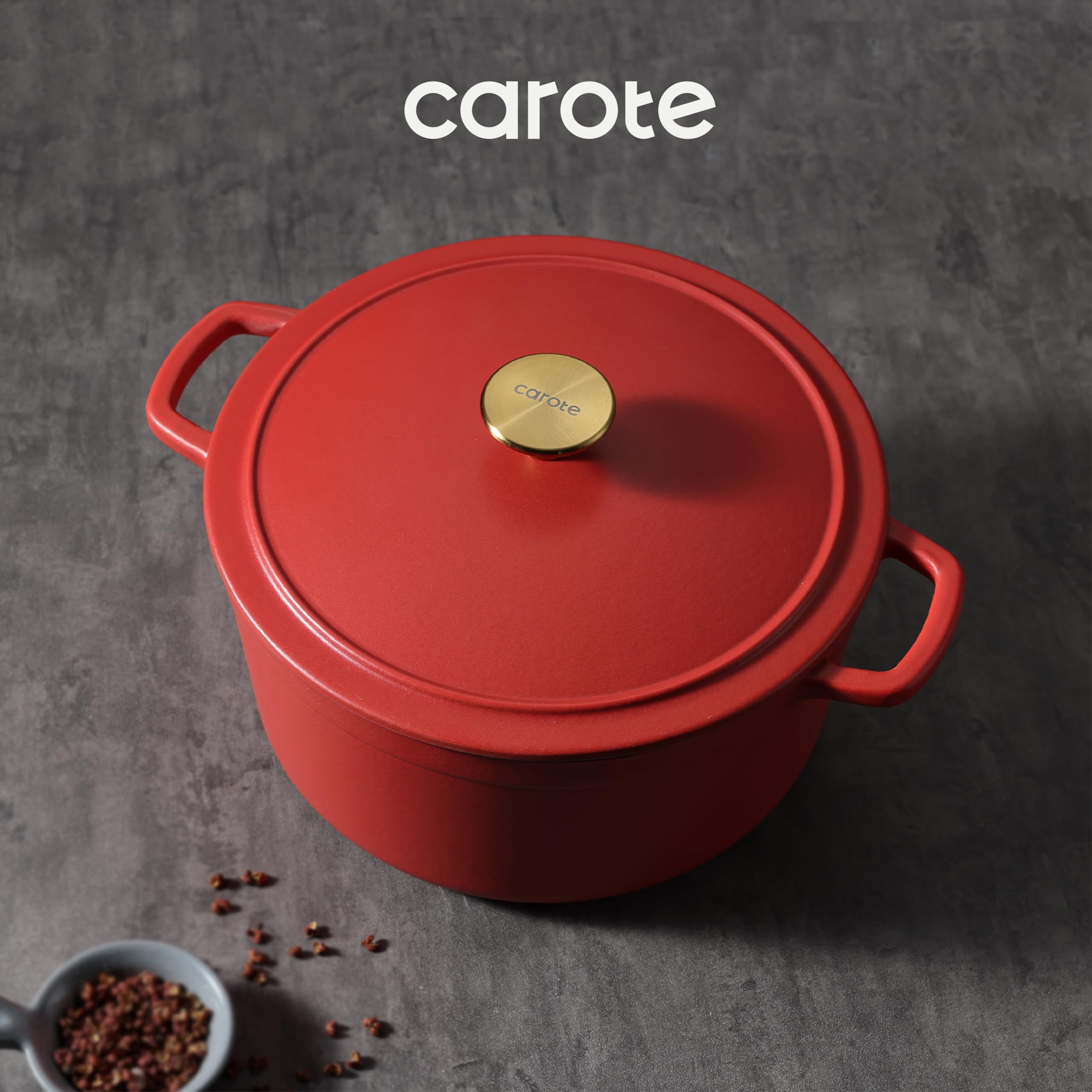 CAROTE olla con dos mangos para manejo seguro y cómodo.