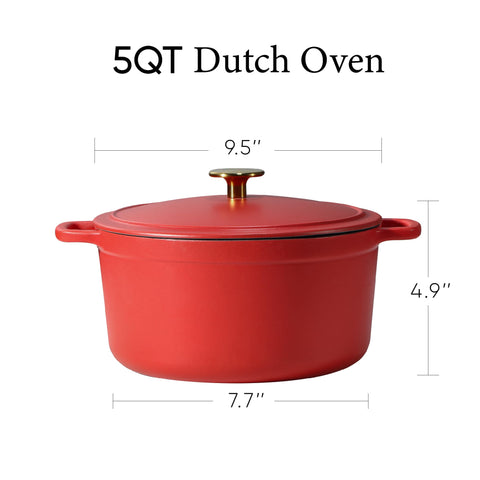CAROTE interior esmaltado 5qt con condensación para mantener jugos durante la cocción.