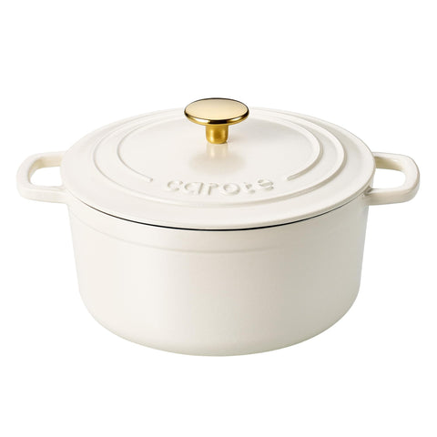 Olla CAROTE esmaltada de hierro con tapa, ideal para sellar sabores.