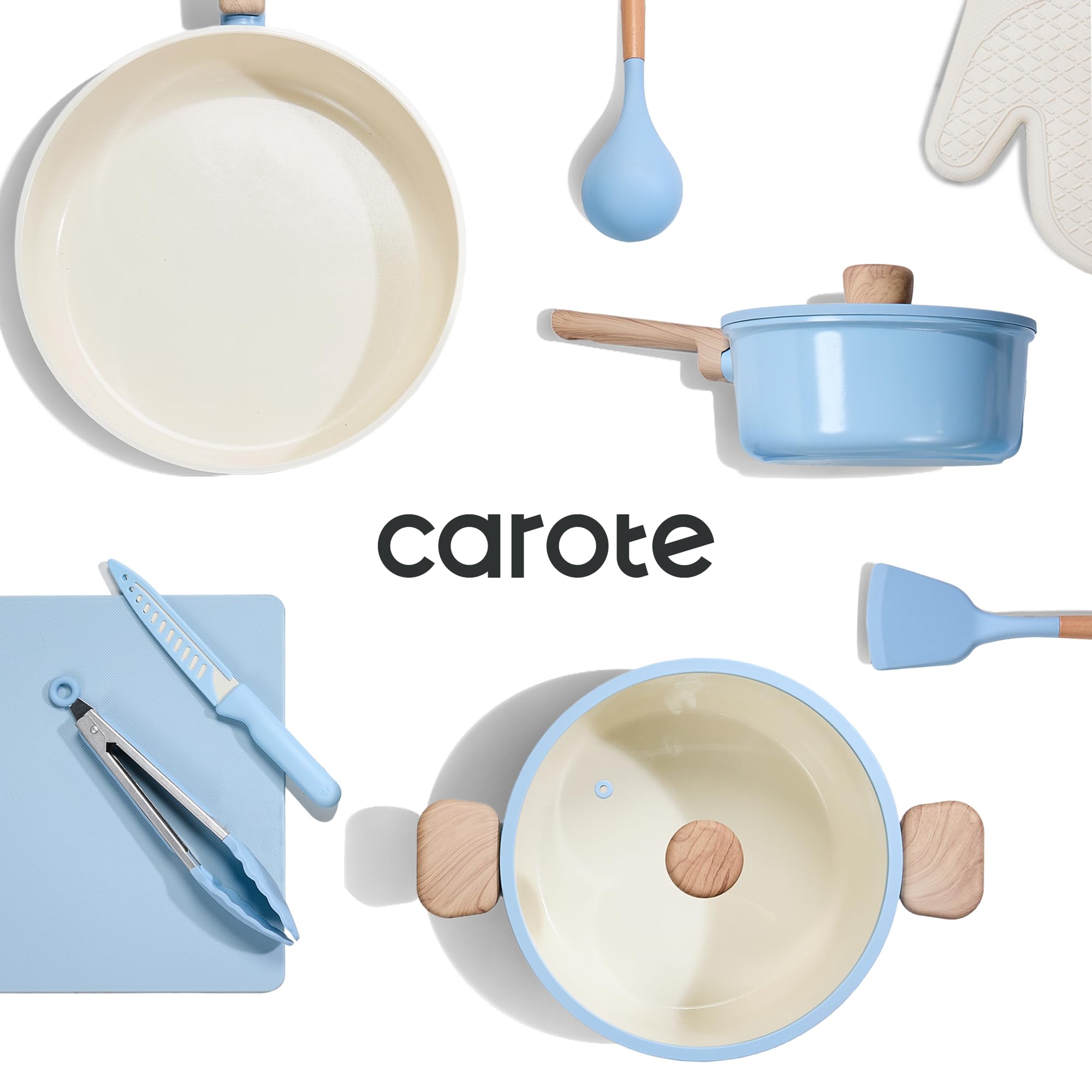 CAROTE olla stock de 5.5 qt con tapa para sopas y guisos.