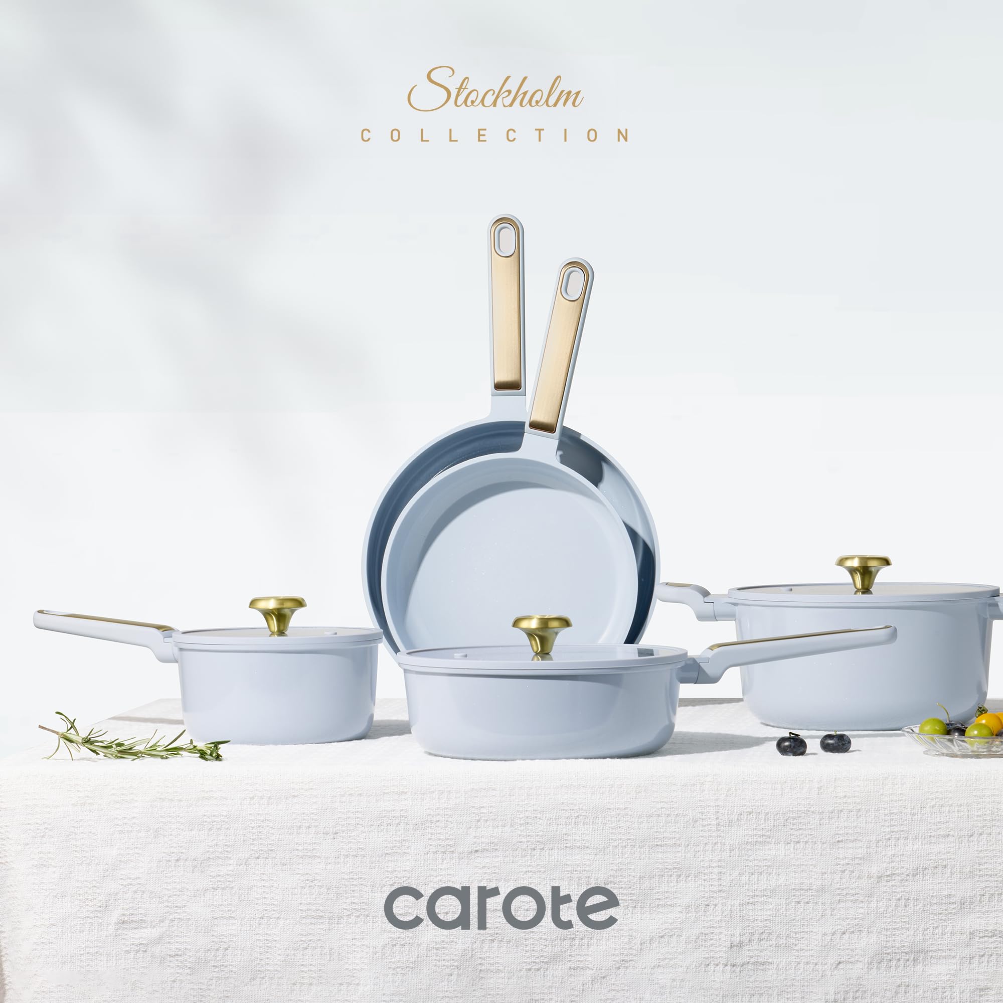 Protectores de sartén CAROTE para evitar rayaduras y almacenamiento.