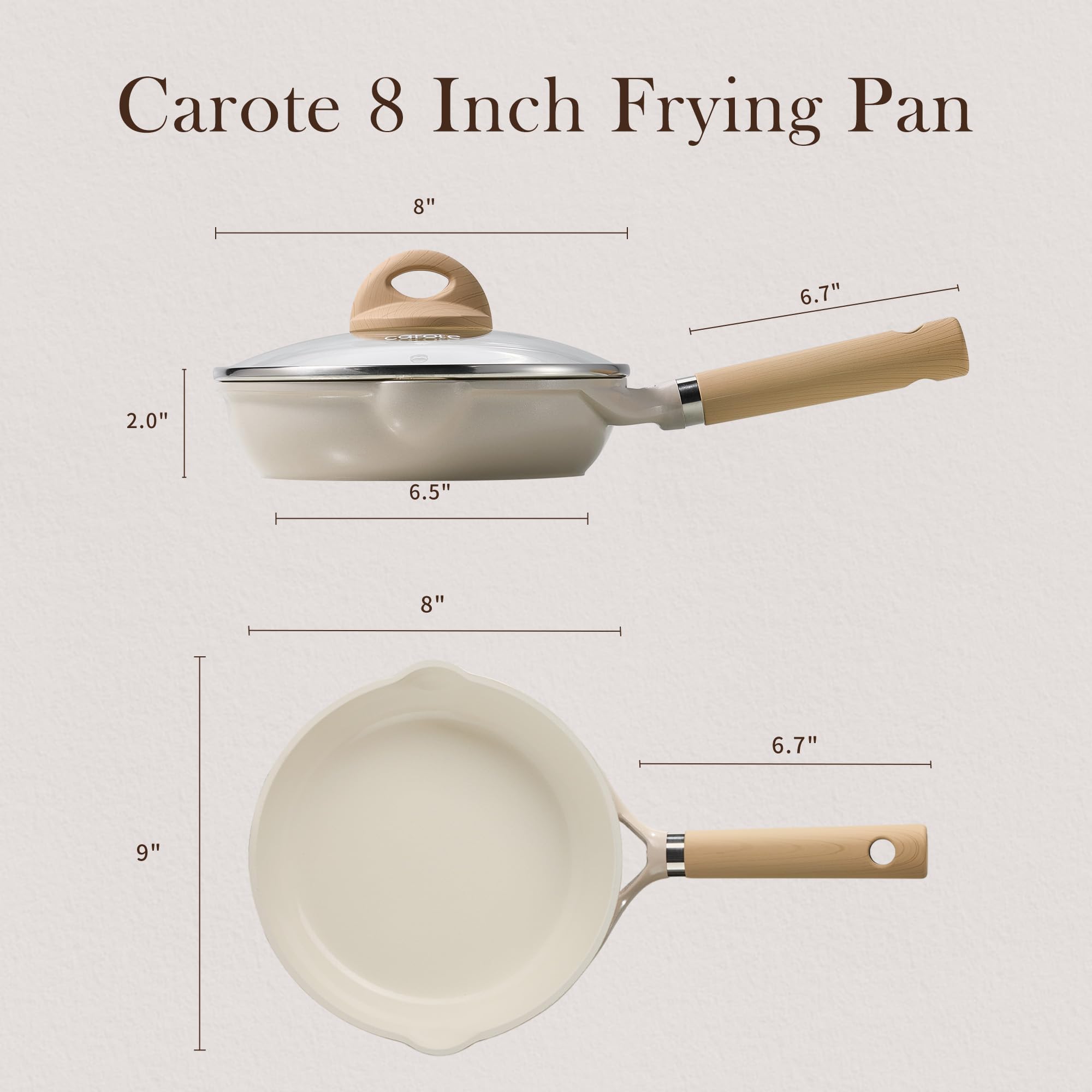 la superficie ceramico antiadherente de carote facilita desprender los alimentos