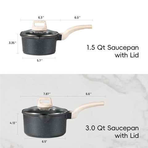 CAROTE sartén 1.5qt con vertidor, verter fácilmente aceites y salsas