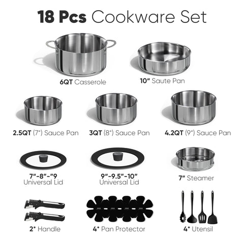 CAROTE sartén de 10 pulgadas con mango desmontable, ideal para saltear y horno.
