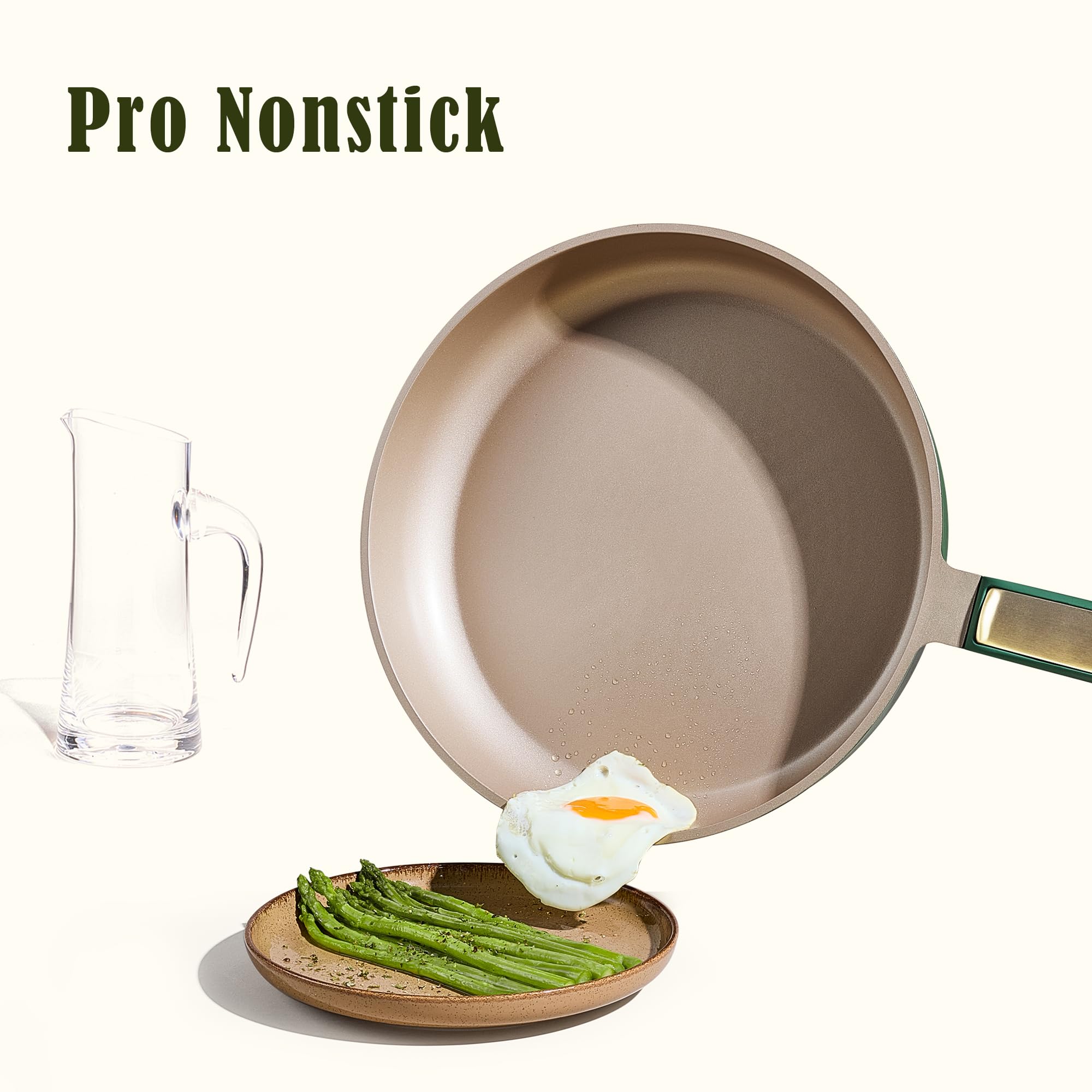 CAROTE sartén 11 pulgadas antiadherente ideal para dorar pollo y verduras.